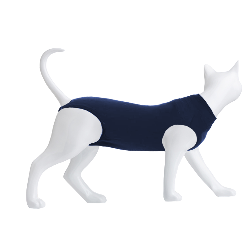 Enterizo para gato sin mangas Azul Marino
