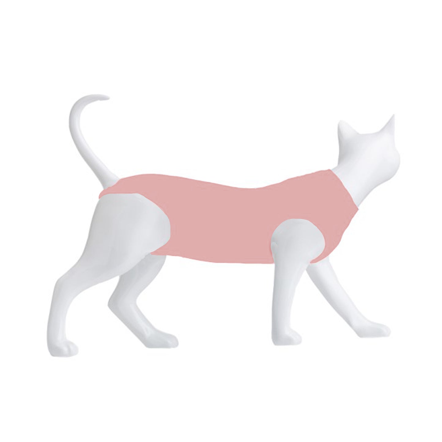 Enterizo para gato sin mangas Rosa Salmón